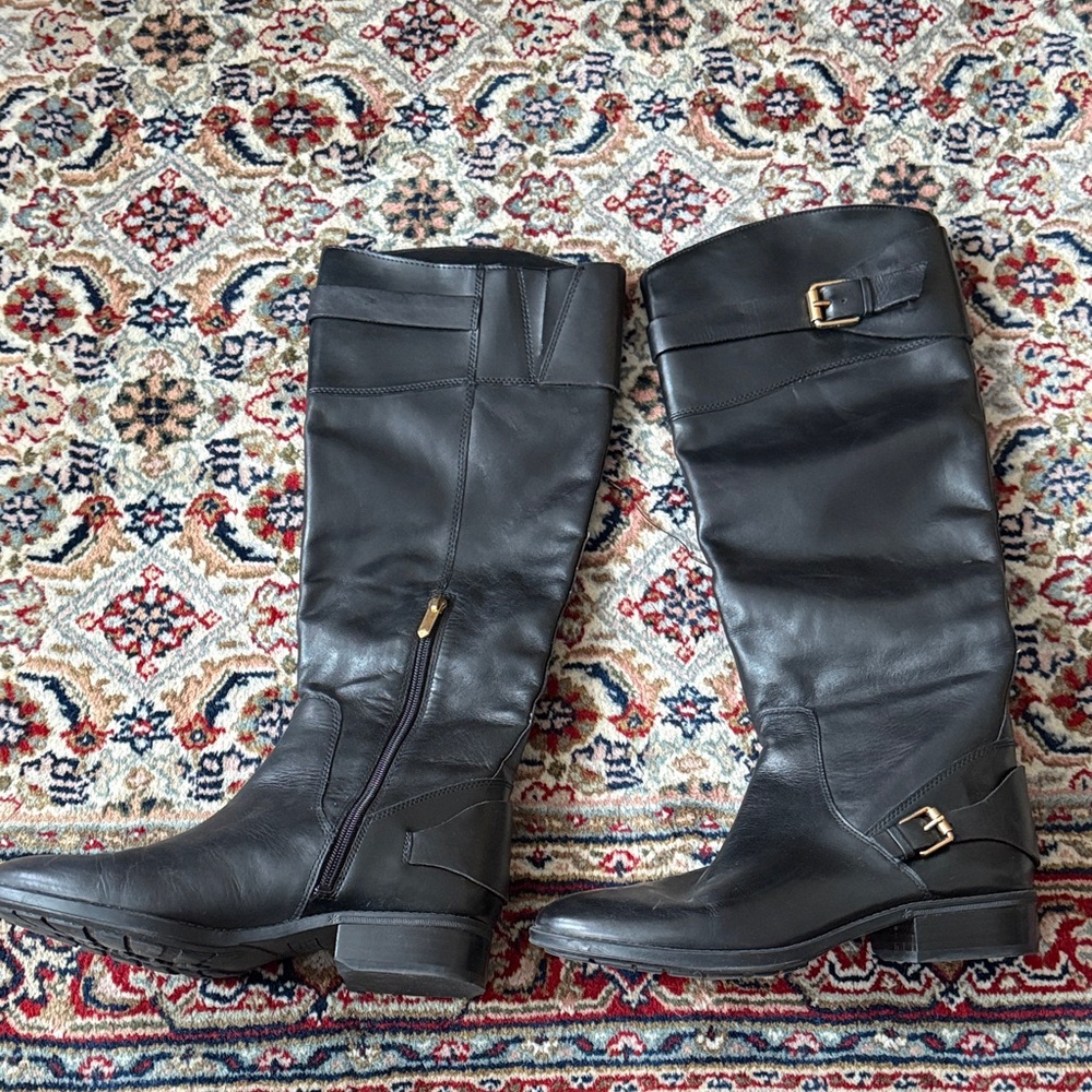 Sam Edelman “Portman” Black Leather Knee-High Boots - Picture 2 of 6